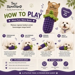 TAILSINSLUMBERLAND Mainan Anjing Eggplant Dog Toy Tidak ada merek 