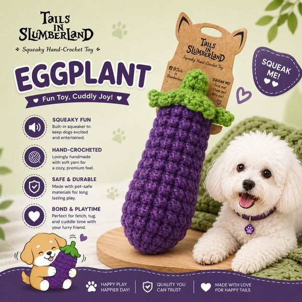 TAILSINSLUMBERLAND Mainan Anjing Eggplant Dog Toy Tidak ada merek 