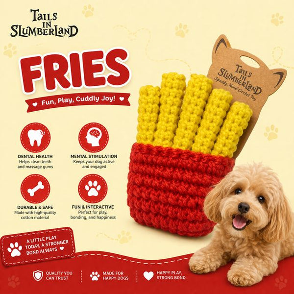 TAILSINSLUMBERLAND Mainan Anjing Fries Dog Toy Tidak ada merek 