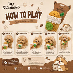 TAILSINSLUMBERLAND Mainan Anjing Puppuccino Latte Dog Toy Tidak ada merek 