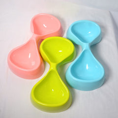 Tempat Makan Anjing TOPINDO PB110 Bowtie Double Bowl BLUE 30cm Pet Bowl Topindo 