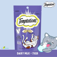 TEMPTATIONS Dairy Flavour 85gr Cat Snack Temptation 