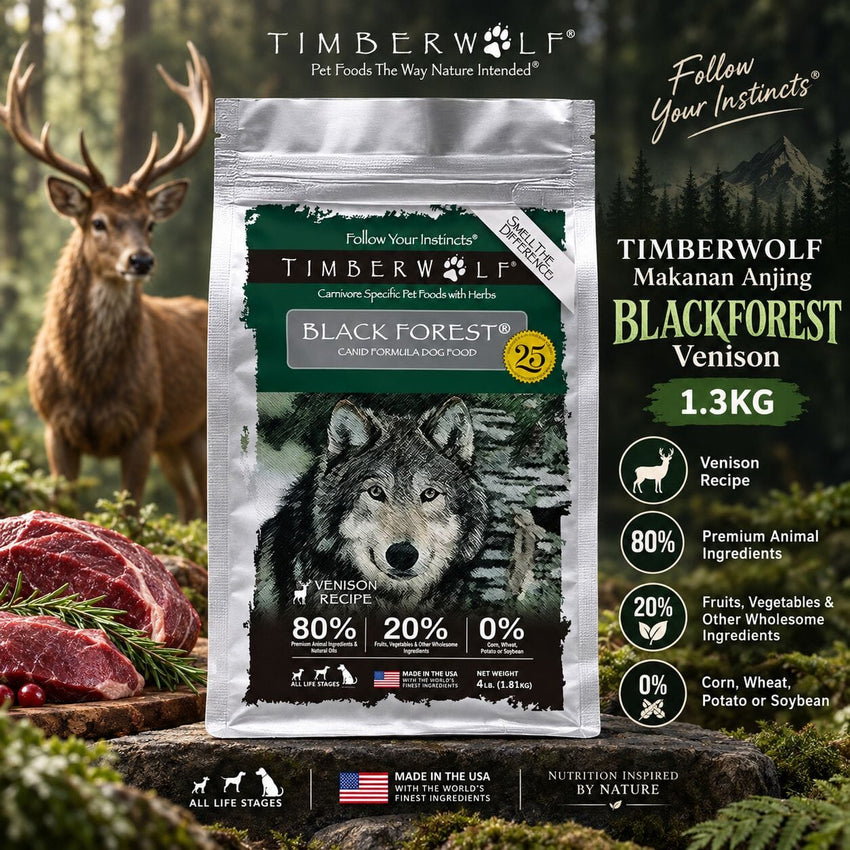 TIMBERWOLF Makanan Anjing BLACKFOREST Venison 1.3kg no type NoBrand 
