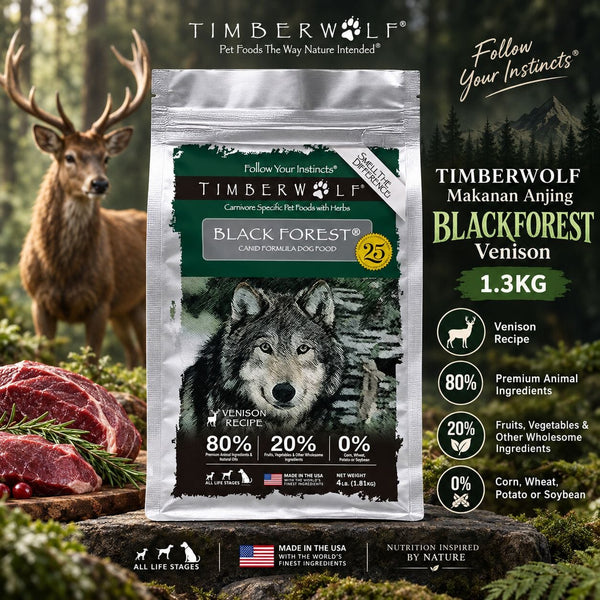 TIMBERWOLF Makanan Anjing BLACKFOREST Venison 1.3kg no type NoBrand 