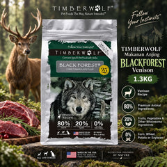 TIMBERWOLF Makanan Anjing BLACKFOREST Venison 1.3kg no type NoBrand 