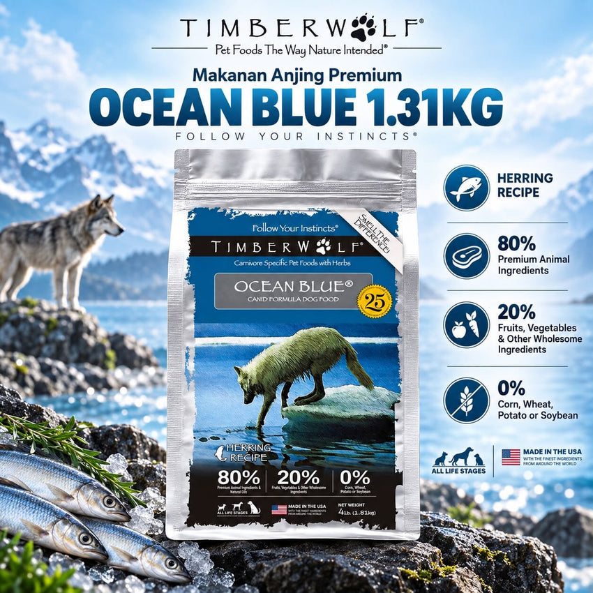 TIMBERWOLF Makanan Anjing Premium OCEAN BLUE 1.31kg no type Tidak ada merek 