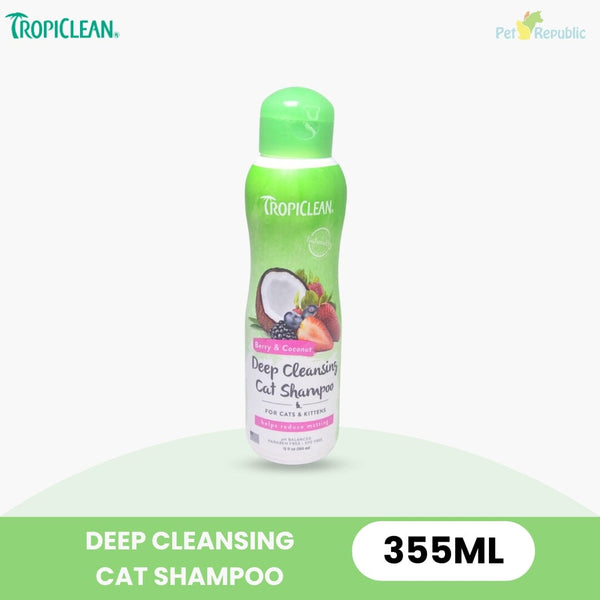 TROPICLEAN Berry Deep Cleansing Cat Shampoo 355ml Hobi & Koleksi > Perawatan Hewan > Grooming Hewan Tropiclean 