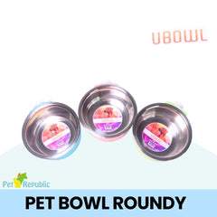 UBOWL UB1 Tempat Makan Pet Bowl Roundy And Hanger Blue Pet Bowl Ubowl 