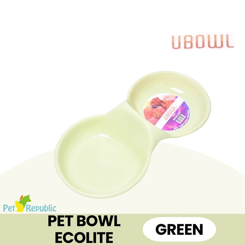UBOWL UB2 Tempat Makan Hewan Pet Bowl Ecolite Double Blue no type Tidak ada merek Green 