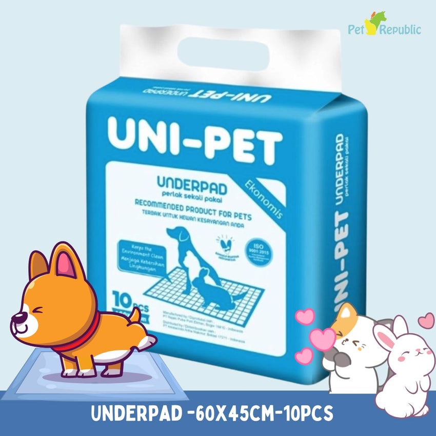 UNIPET Alas Kandang Underpad 60x45cm 10pcs no type Tidak ada merek 