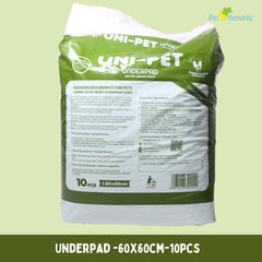 UNIPET Alas Kandang Underpad 60x60cm 10pcs Dog Sanitation Tidak ada merek 