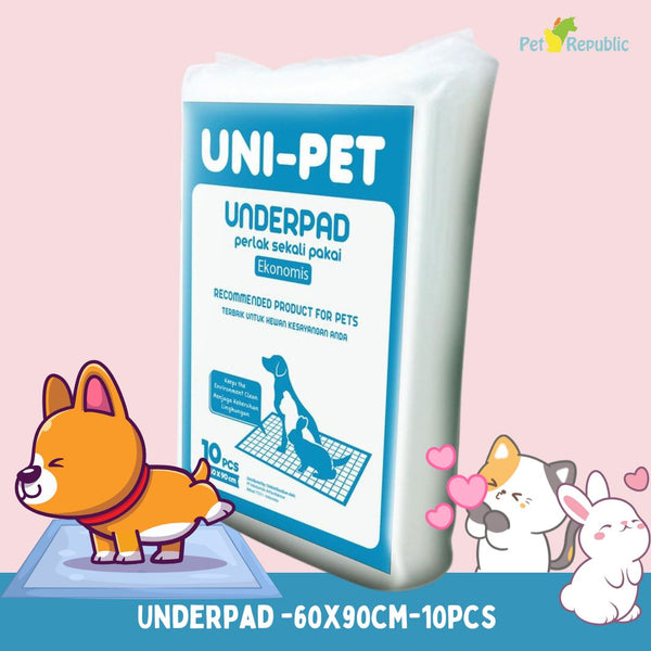 UNIPET Alas Kandang Underpad 60x90cm 10pcs Dog Sanitation Unipet 