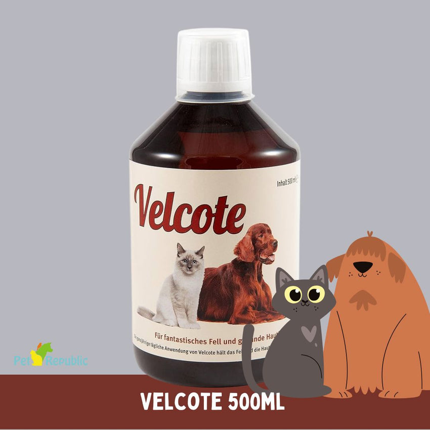 VELCOTE Vitamin Bulu Skin and Coat Oil For Cat and Dog 500ml Pet Vitamin & Supplement Tidak ada merek 