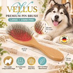 VELLUS Sisir Anjing Kucing Pin Brush Large no type Tidak ada merek 