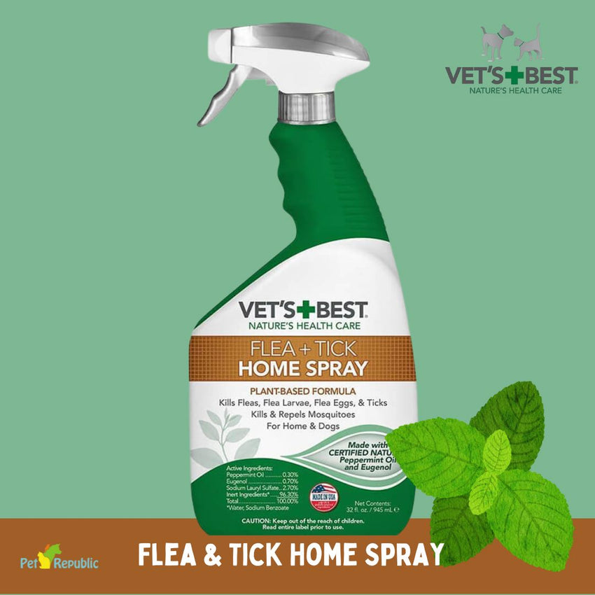 VETBEST Obat Kutu Anjing Area HOME Spray FLEA and Tick for Dog 946ml no type Tidak ada merek 
