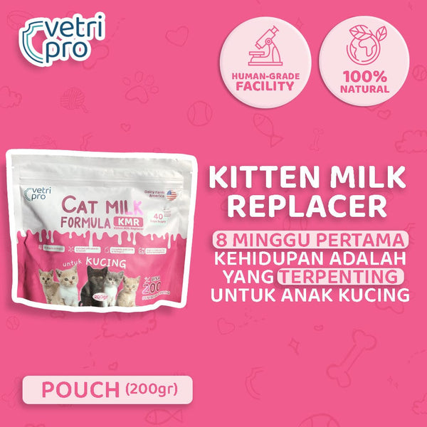 VETRIPRO Susu Kucing Kitten Milk Replacer 200gr Pet Nursing Care Vetripro 