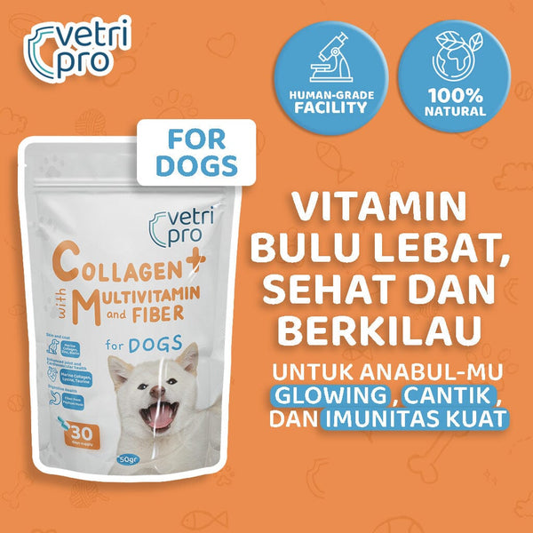 VETRIPRO Vitamin Anjing Collagen Plus For Dog 30pcs Pet Vitamin and Supplement Vetripro 