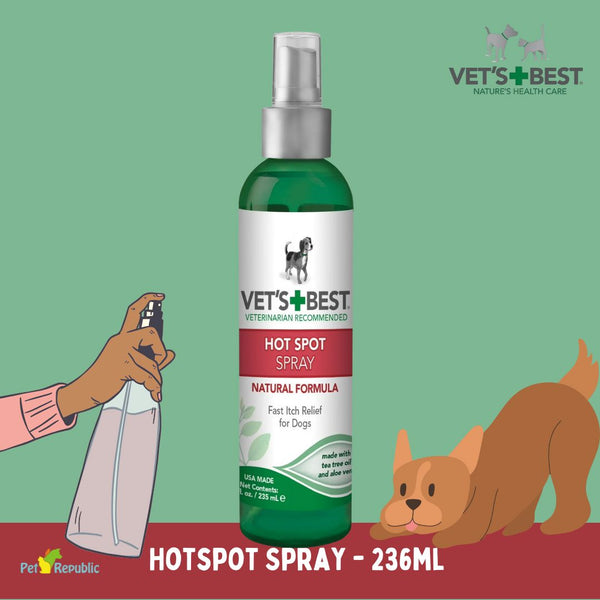 VETSBEST Obat Jamur Anjing HOTSPOT Spray 235ml no type Tidak ada merek 
