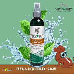 VETSBEST Obat Kutu Anjing Natural Flea and Tick Spray 236ml no type Vets Best 
