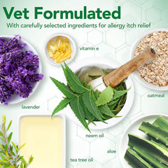 VETSBEST Shampoo Anjing Allergy Itch Relief Shampoo 470ml Grooming Medicated Care Tidak ada merek 