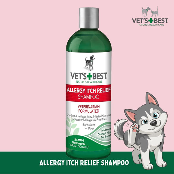 VETSBEST Shampoo Anjing Allergy Itch Relief Shampoo 470ml Grooming Medicated Care Tidak ada merek 