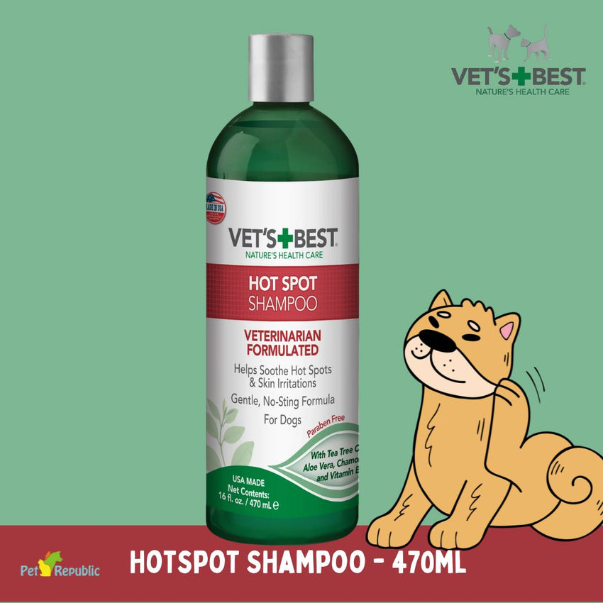 VETSBEST Shampoo Jamur Anjing Kucing Hotspot Shampoo 473ml Grooming Medicated Care Tidak ada merek 