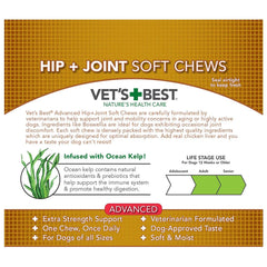 VETSBEST Vitamin Anjing Hip and Joint Advance Support 30Chews Pet Vitamin & Supplement Tidak ada merek 