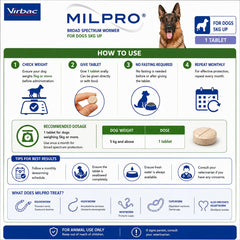 VIRBAC Milpro For Dog 5kg Up 1pcs no type Tidak ada merek 