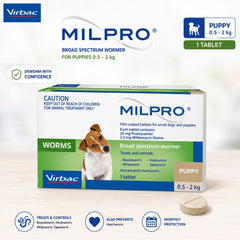 VIRBAC Milpro For Puppies and Dog Under 5kg Pet Medicated Care NoBrand 