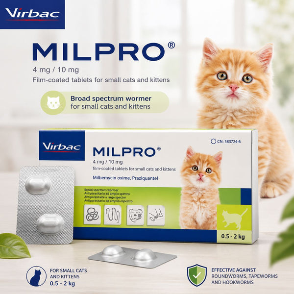 VIRBAC Milpro For Small Cat Or Kitten 0,5-2kg 1pcs no type Tidak ada merek 