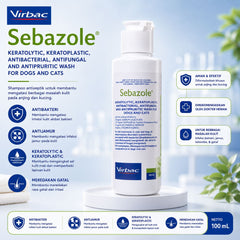 VIRBAC Shampoo Jamur Anjing Kucing SEBAZOLE 100ml no type VIrbac 
