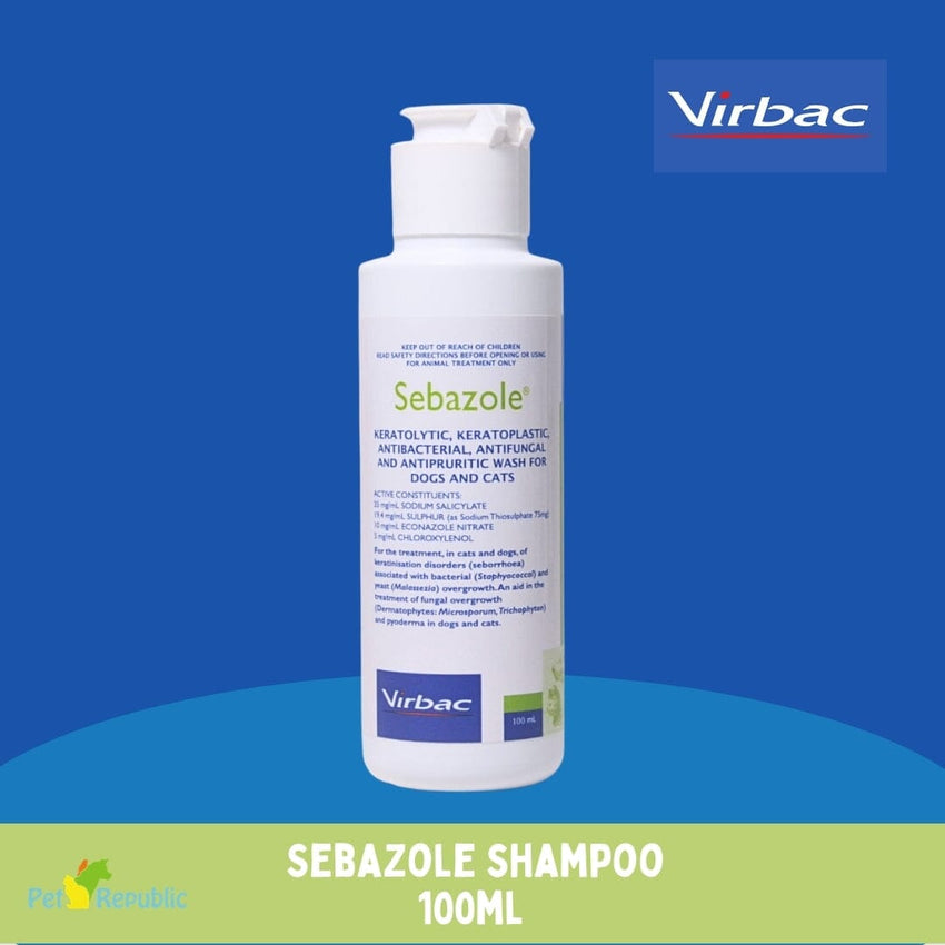 VIRBAC Shampoo Jamur Anjing Kucing SEBAZOLE 100ml Pet Shampoo & Conditioner VIrbac 