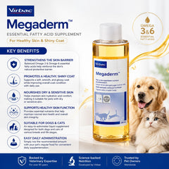 VIRBAC Vitamin Bulu Anjing Kucing MEGADERM 250ml no type Tidak ada merek 