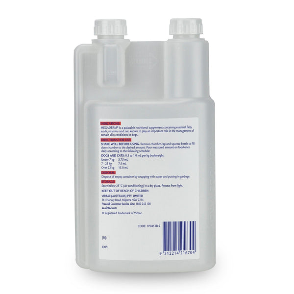 VIRBAC Vitamin Bulu Anjing Kucing MEGADERM 250ml no type Tidak ada merek 