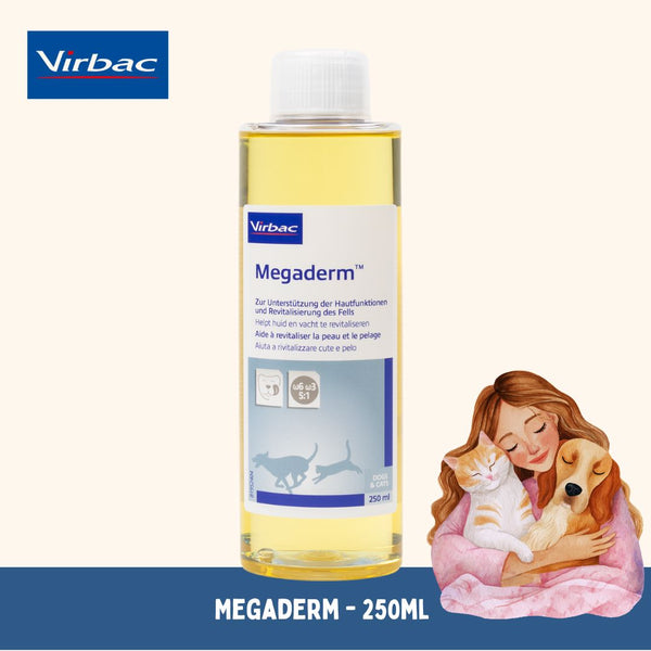 VIRBAC Vitamin Bulu Anjing Kucing MEGADERM 250ml no type Tidak ada merek 