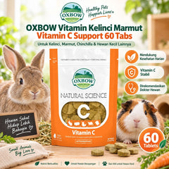 Vitamin Marmut OXBOW Natural Science Vitamin C Support 60tab no type Tidak ada merek 