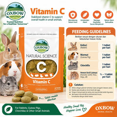 Vitamin Marmut OXBOW Natural Science Vitamin C Support 60tab no type Tidak ada merek 