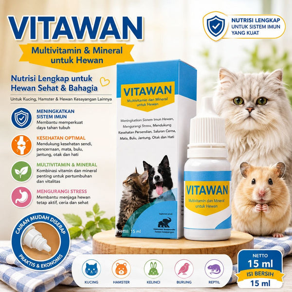 VITAWAN Vitamin Kucing Hamster Multivitamin dan Mineral 15ml no type Tidak ada merek 