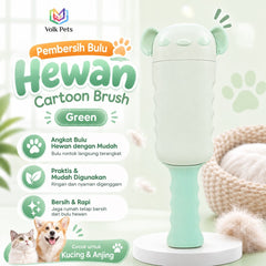 VOLKPETS Pembersih Bulu Cartoon Brush Green Grooming Supplies NoBrand 