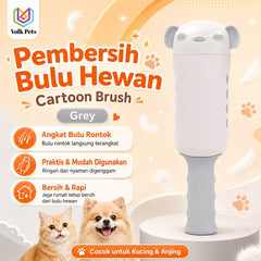 VOLKPETS Pembersih Bulu Cartoon Brush Grey Grooming Supplies NoBrand 