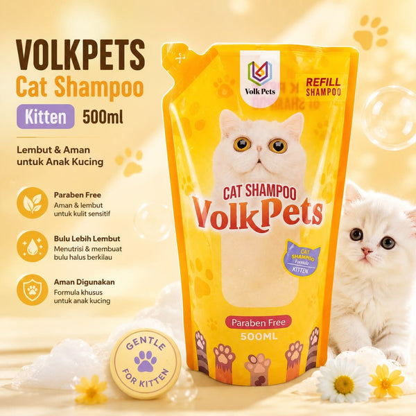 VOLKPETS Shampoo Kucing Cat Shampoo Refill Kitten 500ml no type Tidak ada merek 