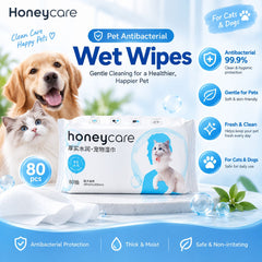 HONEYCARE Tisu Basah Pet Antibacterial Wet Wipes 20pcs