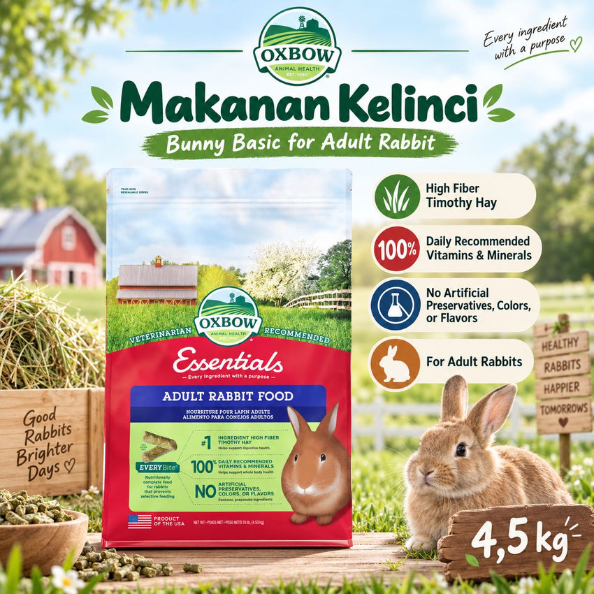 OXBOW Makanan Kelinci Bunny Basic For Adult Rabbit 4,5kg
