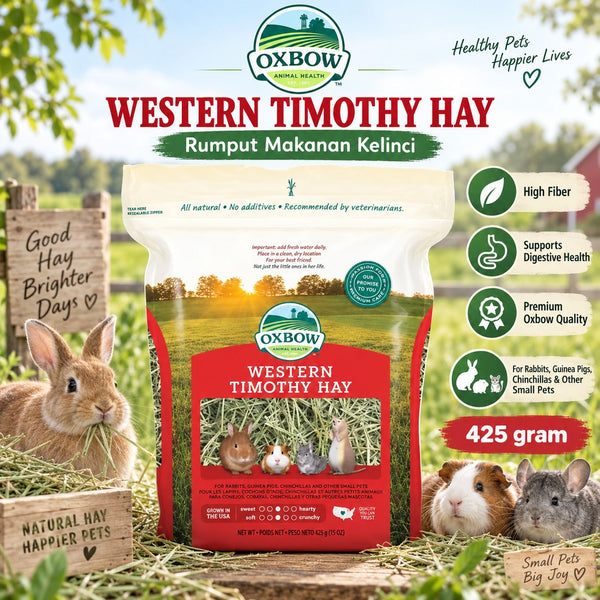 OXBOW Rumput Makanan Kelinci WESTERN Timothy Hay 425gram
