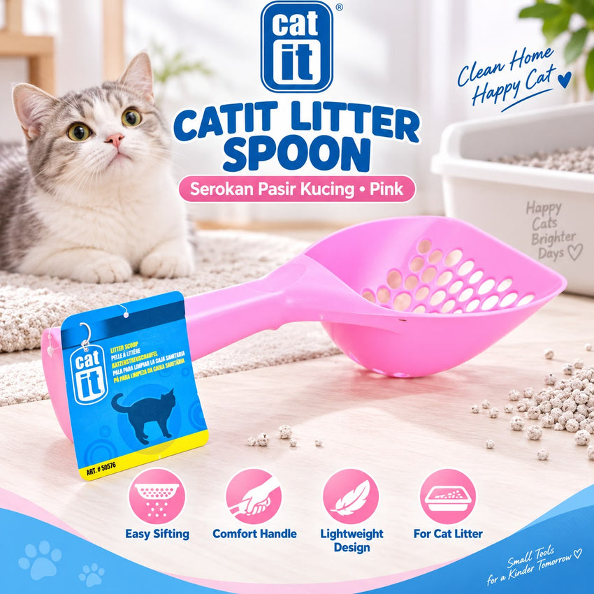 CATIT Serokan Pasir Kucing Litter Spoon Pink