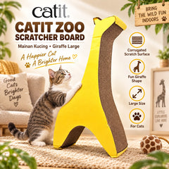 CATIT 42505 Mainan Kucing Zoo Scratcher Board Giraffe Large