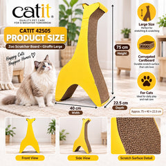 CATIT 42505 Mainan Kucing Zoo Scratcher Board Giraffe Large