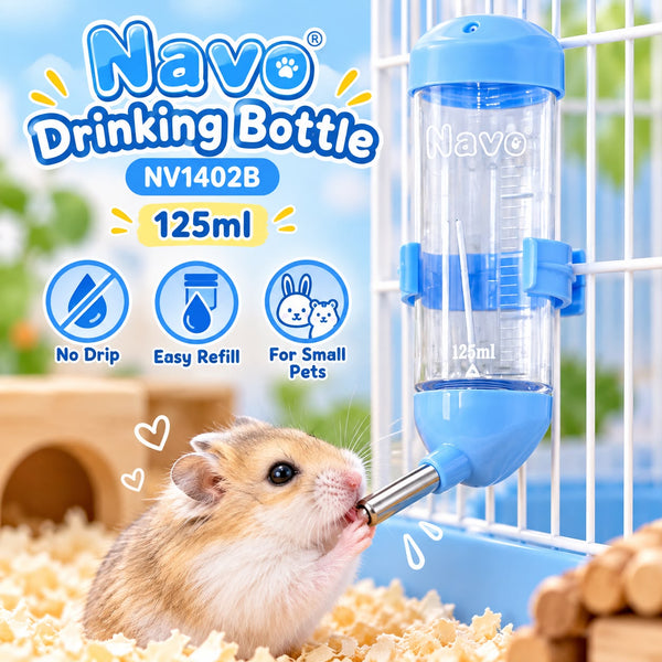 NAVO Botol Minum NV1402 Pet Drinking Bottle Blue 125ml