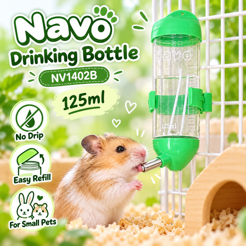 NAVO Botol Minum NV1402 Pet Drinking Bottle Green 125ml