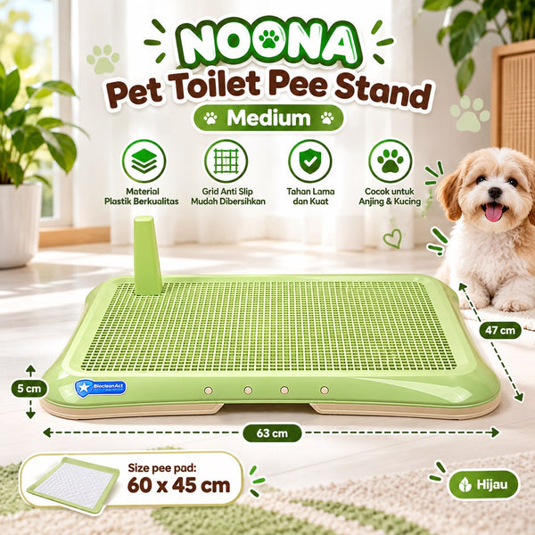 NOONA PET Tatakan Pipis Anjing Toilet Pee Stand Medium Green